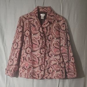 Talbots Pink Paisley Blazer